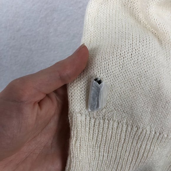 Lole NWT Women's Small Skylar Wool Blend Vanilla Cream Brown V-Neck Knit Dress - Picture 4 of 10